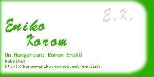 eniko korom business card