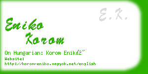 eniko korom business card